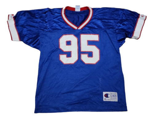 Jersey Champion Nfl Buffalo Bills #95 Paup Azul 