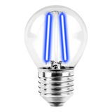 Foco Gota Led Vintage Retro Luz Color Azul 2 Watts Decoración Rosca Edison Apta Zócalo Porta Lámpara E27 Hogar