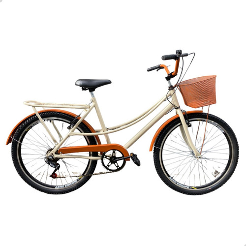 Bicicleta Aro 26 Feminina Ceci Retro Passion Com 6 Marchas