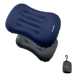 Almohada Inflable Portátil Para Dormir En Exteriores Azul Os