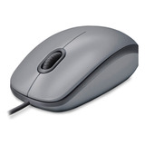 Mouse Óptico Alámbrico Usb One® 800 Dpi, Classic, 1.10mts Color Gris