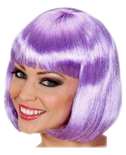 Peluca Corta Color Disfraz Party Halloween Cabello Sintético