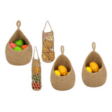 Cestas Colgantes De Frutas Para Cocina, Cesta De Pared Colga