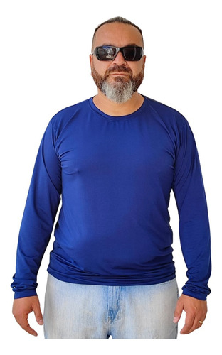 Camiseta Blusa Plus Size Uv Masculino Proteção Solar Térmica