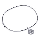 Pulseira Bracelete Rígido Prata 925- Berloque Arvore Da Vida