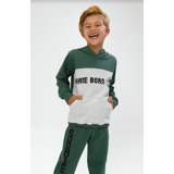 Conjunto Moletom Infantil Menino Com Capuz Inverno 4 A 8a