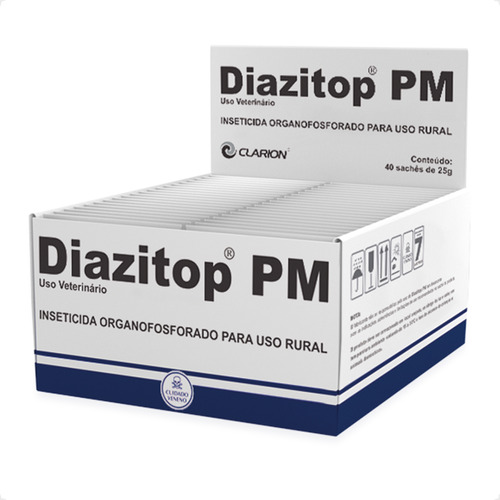 40 Diazitop Pm (mesmo Diazinon) Vetoquinol Inseticida - 25 G