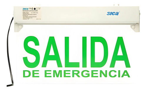 Cartel Con Leyenda De Salida/salida Emergencia Led 220v Sica