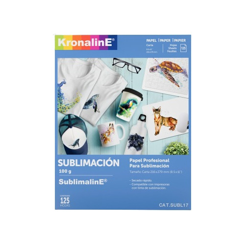 125 Hojas Carta Premium Sublimación Papel Sublimar Kronaline