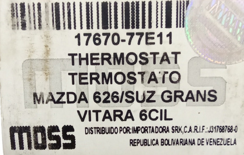 Termostato Gm Grand Vitara 2.5 2.7 6c Mazda 626 Moss 707711 Foto 3