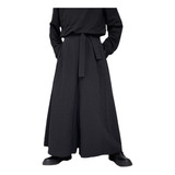 Pantalones Anchos Negros De Samurái Japonés Para Hombre