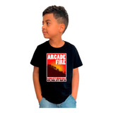 Camiseta Infantil Banda De Rock Arcade Fire Mod 4