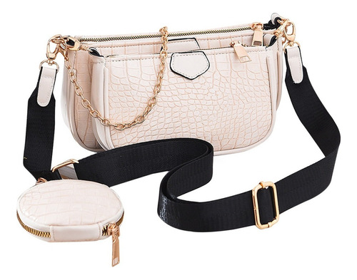 Bolsa 3 En 1 Moda Mujer Bandolera Monedero Cartera Crossbody