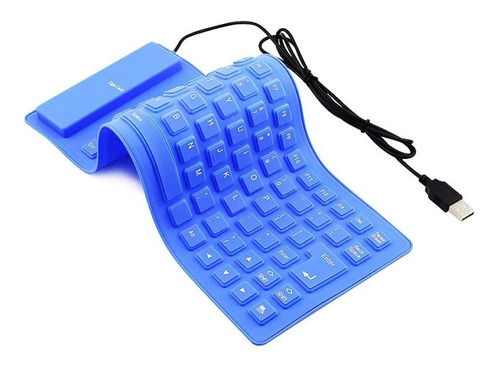 Teclado Flexible Usb Portable Viaje Salpicaduras Con Letra Ñ