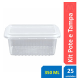 Filme Plástico Retangular Freezer Micro Pote Marmita 350ml