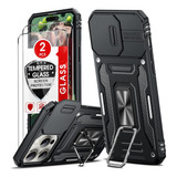 Leyi Funda Para iPhone 15 Pro Max 6.7 Pulgadas Con 2 Piezas