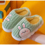 Pantufa Coelho Infantil Sola Emborrachada Formato Nuvem