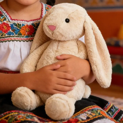 Boneca Coelho De Pelúcia Macia Presente Infantil Páscoa
