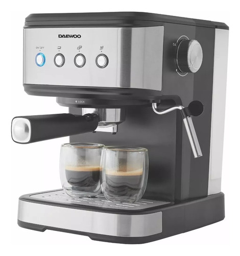 Cafetera Espresso 1,5lts Daewoo Automática Plateado Ref