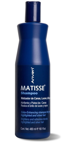 Shampoo Matizador Para Mechas Y Canas Matisse Anven 480 Ml