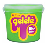 Slime Gelelé Big Slime Glitter Verde Balde 1,5kg Novo