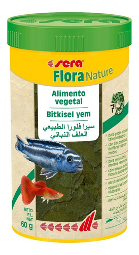 Sera Flora Nature 60gr Comida Hojuelas Peces Herbívoros 