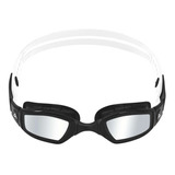 Gafas De Natación Ninja Negro/blanco Lente Espejado Plateado