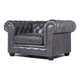 Sillón Sofá 1 Cuerpo Black Brookfield Chesterfield B