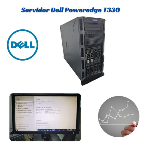 Servidor Dell T330 1xeon 2xhds Sas 8gb Memória Usado C/ Nf