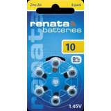 Pilas Renata Modelo 10 Audífono Blister X 6 Agte Oficial