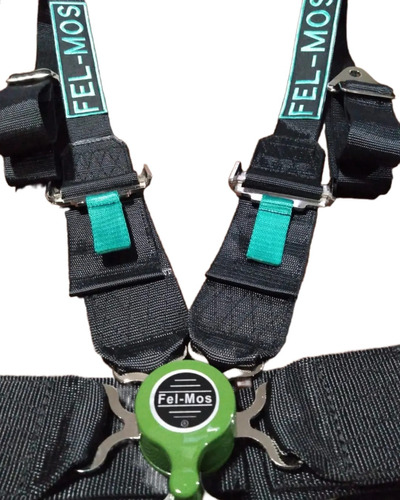 Cinturon De Seguridad Para Hans Verde Fel-mos Competicion
