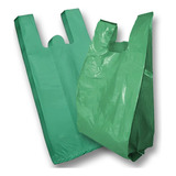Sacola Plástica Reciclada Reforçada 60x80 1kg Verde