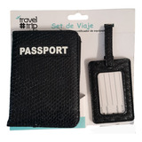 Porta Pasaporte E Identificador De Equipaje Cafe Reptil 