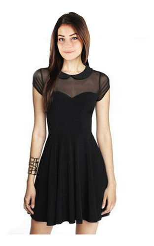 Vestido Corto Casual Tipo Merlina Pastel Goth Cosplay Gotico