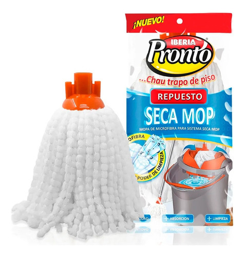 Repuesto Para Lampazo Iberia Pronto Seca Mop Color Blanco