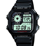 Relógio Casio Masculino Mundial Quadrado 5 Alarmes 