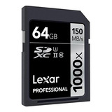 Tarjeta Lexar Professional 1000x De 64 Gb Sdxc Uhs-ii /u3