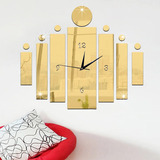 Nuevo Reloj De Pared De Cuarzo Moderno Con Espejo Grande 3d