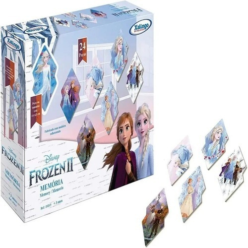 Jogo Da Memória Frozen Ii Disney 24 Peças - Xalingo
