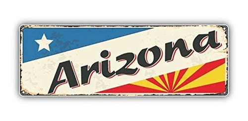 Imán Arizona Grunge - Placa Decorativa De Viaje