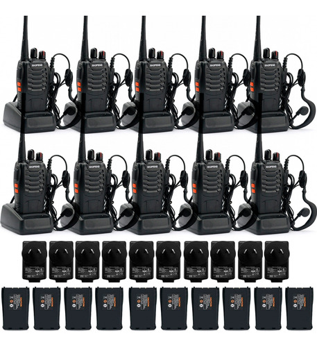 Kit X 10 Handy Baofeng Bf-999s 5w 16ch Uhf Hasta 10km