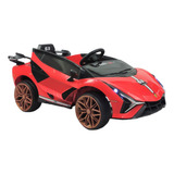 Carro Electrico Para Niños Con Control Remoto 12v Lambo Color Rojo