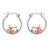 Crmad Gato Pendientes Para Mujer Pendientes De Aro De