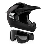 Kit Casco Cross H5 Mx Road + Antiparras Atv Enduro Sti Motos