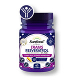 Trans Resveratrol 600mg 98% Puro Sunfood 60 Cápsulas