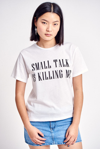 Remera Talk De Algodon Mujer 47 Street