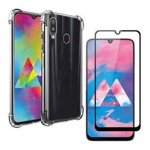 Case Anti Impacto P/ Galaxy A50 A60 A70 + Pelicula Vidro 3d