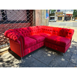 Sillon Chester Esquinero Chesterfield 3 Cuerpos