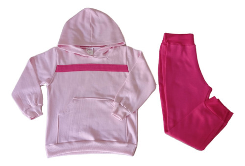 Conjunto Calça Blusão Moleton Peluciado  Infantil Menina