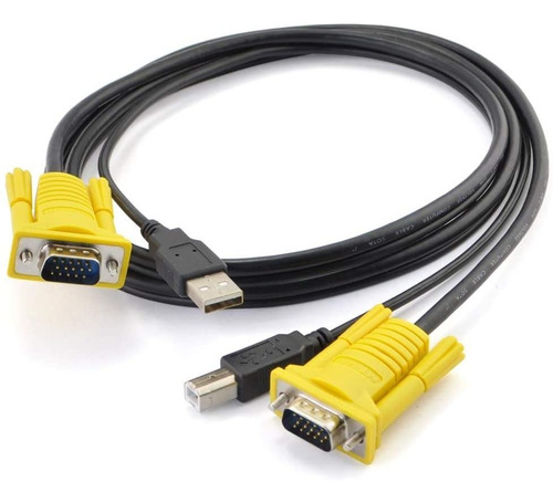 Cable De Impresora Vga Macho A Macho Y Usb A A Usb B, 5 P...